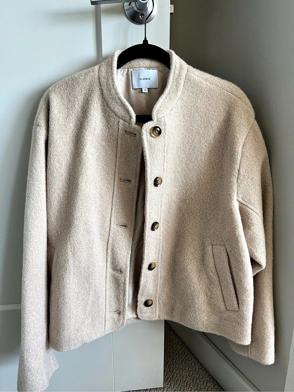 Elodie Cream Button Up Jacket